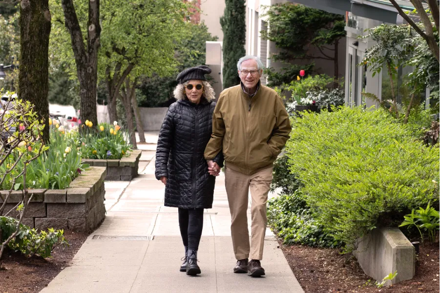 Danielle and Jack take a brisk walk