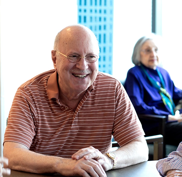 Senior man smiling