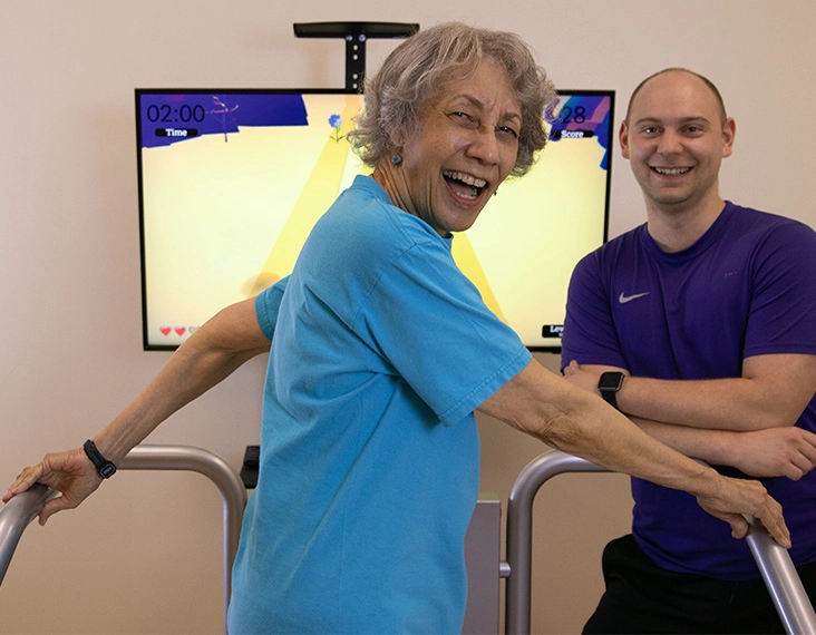 Senior woman working out