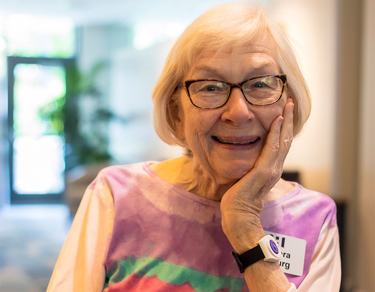 Senior woman smiling