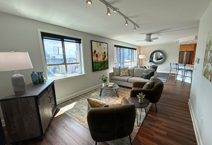 1,200 sq ft. 2 bed 2 bath apartment