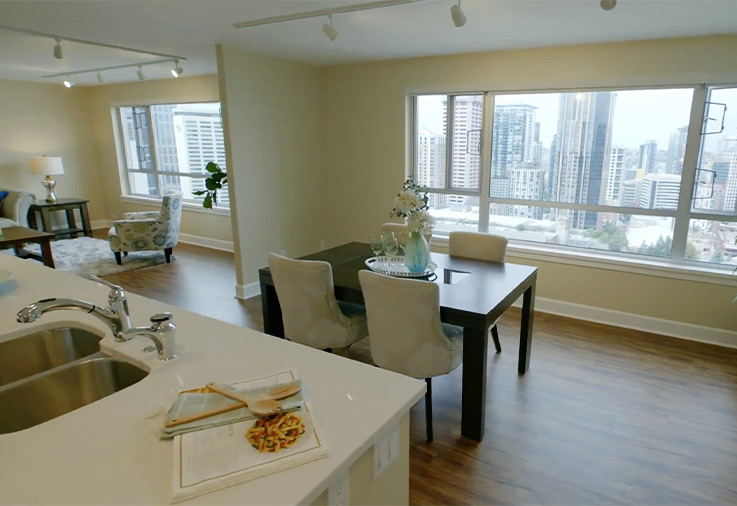 1,200 sq ft. 2 bed 2 bath apartment